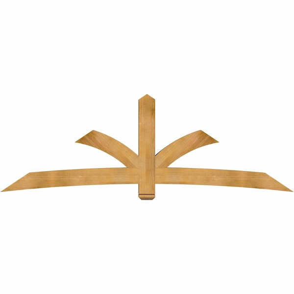 Ekena Millwork Davenport Rough Sawn Timber Gable Bracket, Western Red Cedar, 108"W x 36"H x 6"D x 6"F, 8/12 Pitch GBW108X36X0606DAV00RWR - main